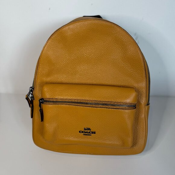 Coach Charlie Pebble Leather Backpack - Picture 1 of 4